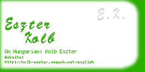 eszter kolb business card